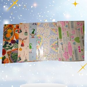Assorted Decorative Gift Wrap Sheets - Colorful Patterns
